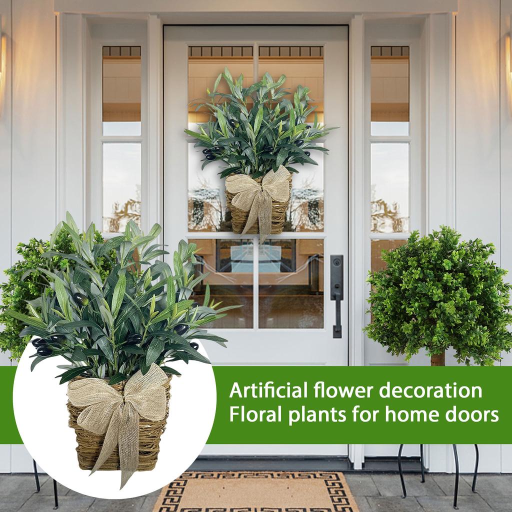 Décoration florale artificielle, plantes florales pour porte d'entrée