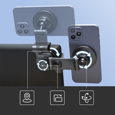 Magnetic Car Phone Holder for Tesla Model 3/Y/X/S for Magsafe IPhone 1514 13 12 Metal Expansion Bracket Laptop Screen Side Mount