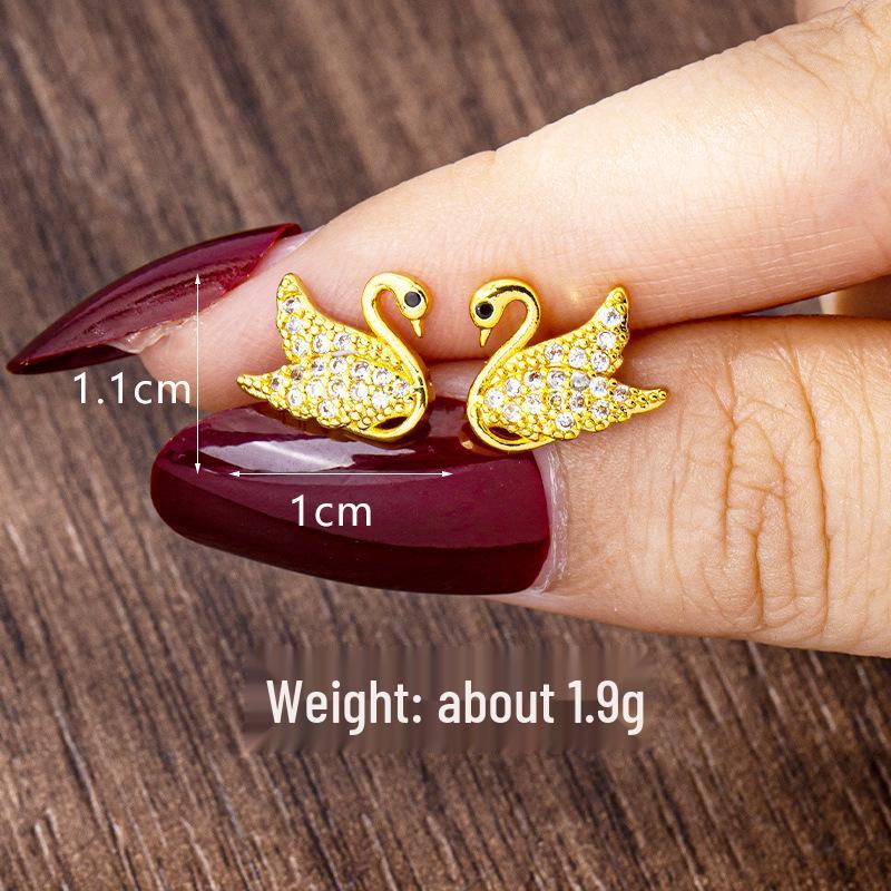 

Элегантные серьги с цирконами в виде лебедя и Микки Мауса: Роскошный стиль для женщин