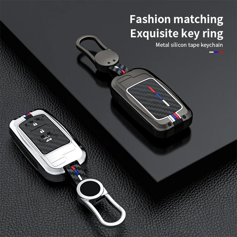 Zinc Alloy Car Key Case Cover For Toyota Camry Corolla RAV4 Highlander Avalon 2015 - 2017 Smart Control Protector Shell Holder