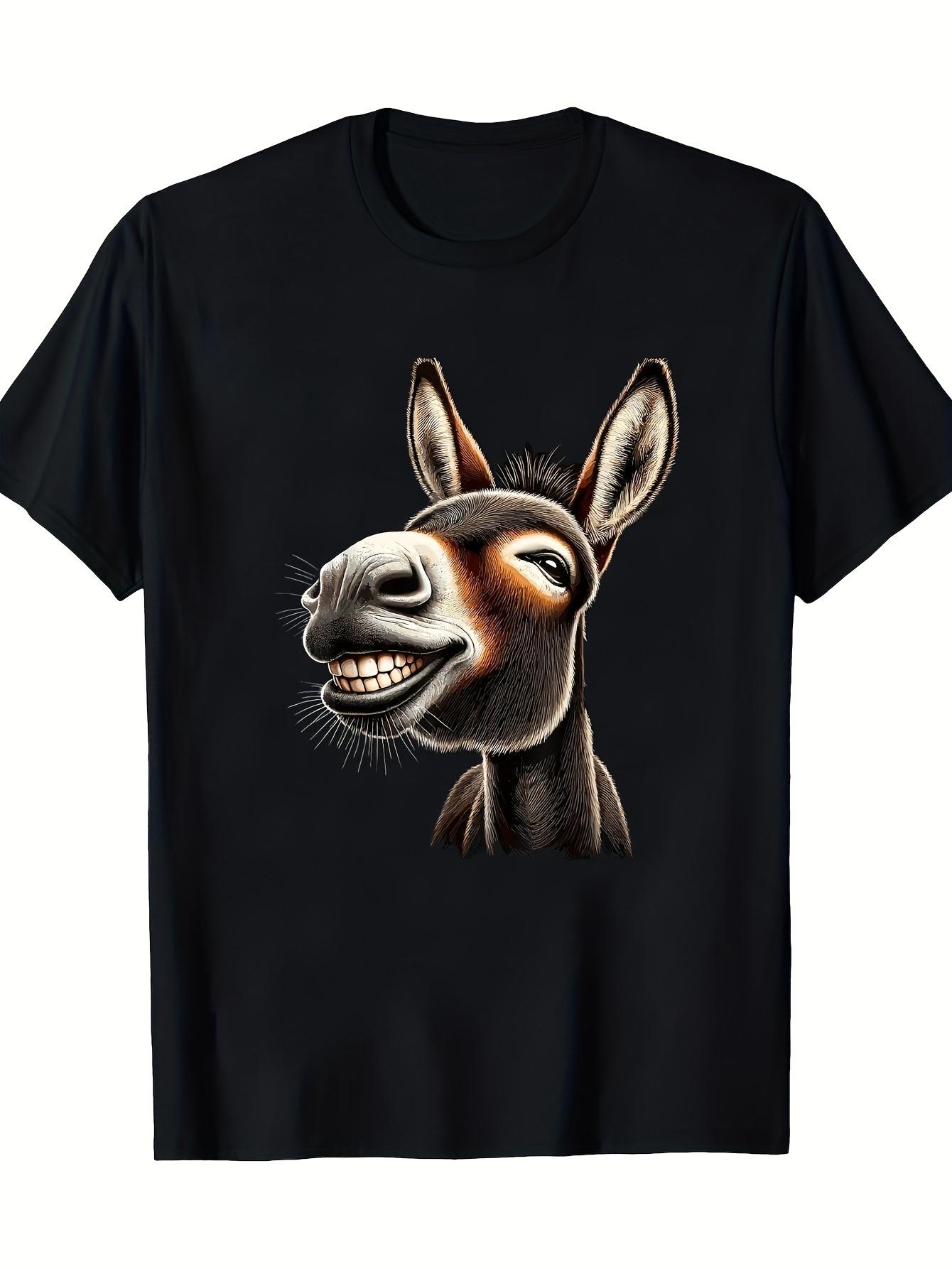 Funny Donkey Graphic T-Shirt - Chinese donkey Print XL