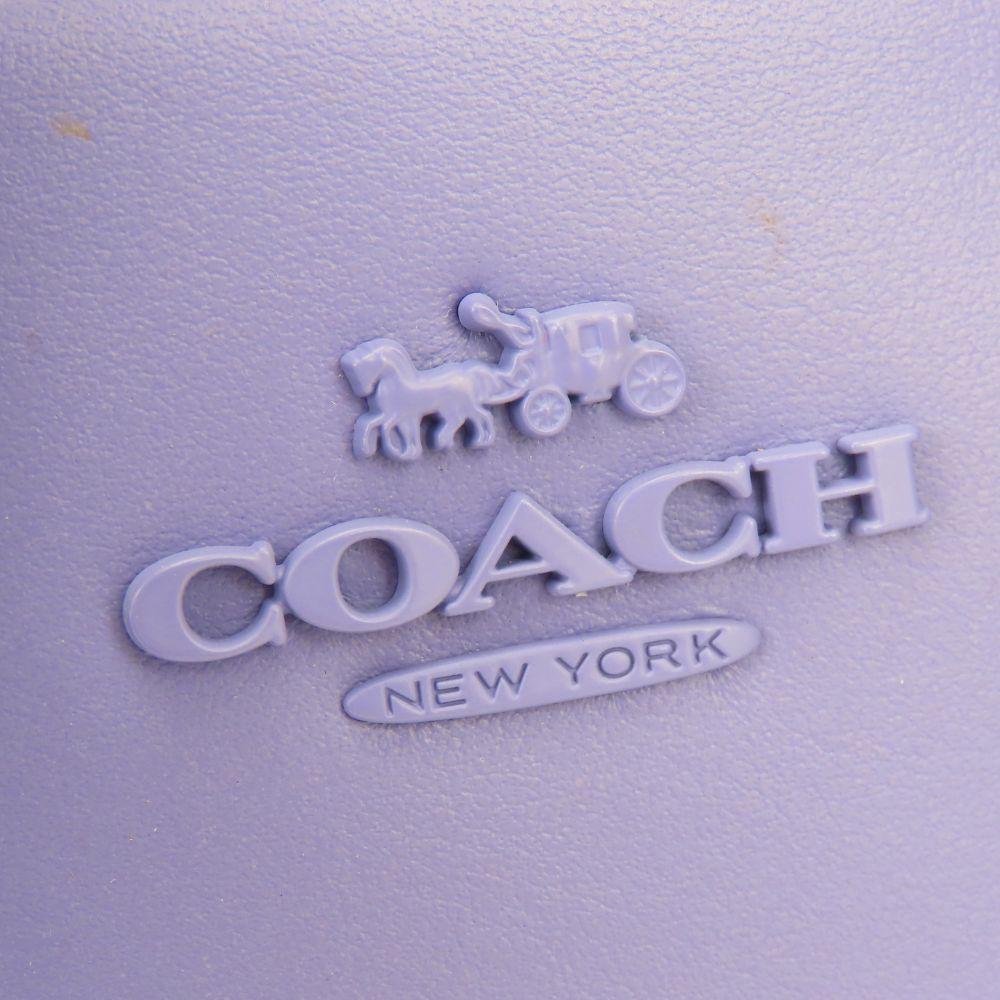 Used COACH Handbag Mini Handbag CO974 Leather Purple Shoulder