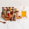 90ml Glass Spice Jars with Acacia Wood Lids, 24-Pack