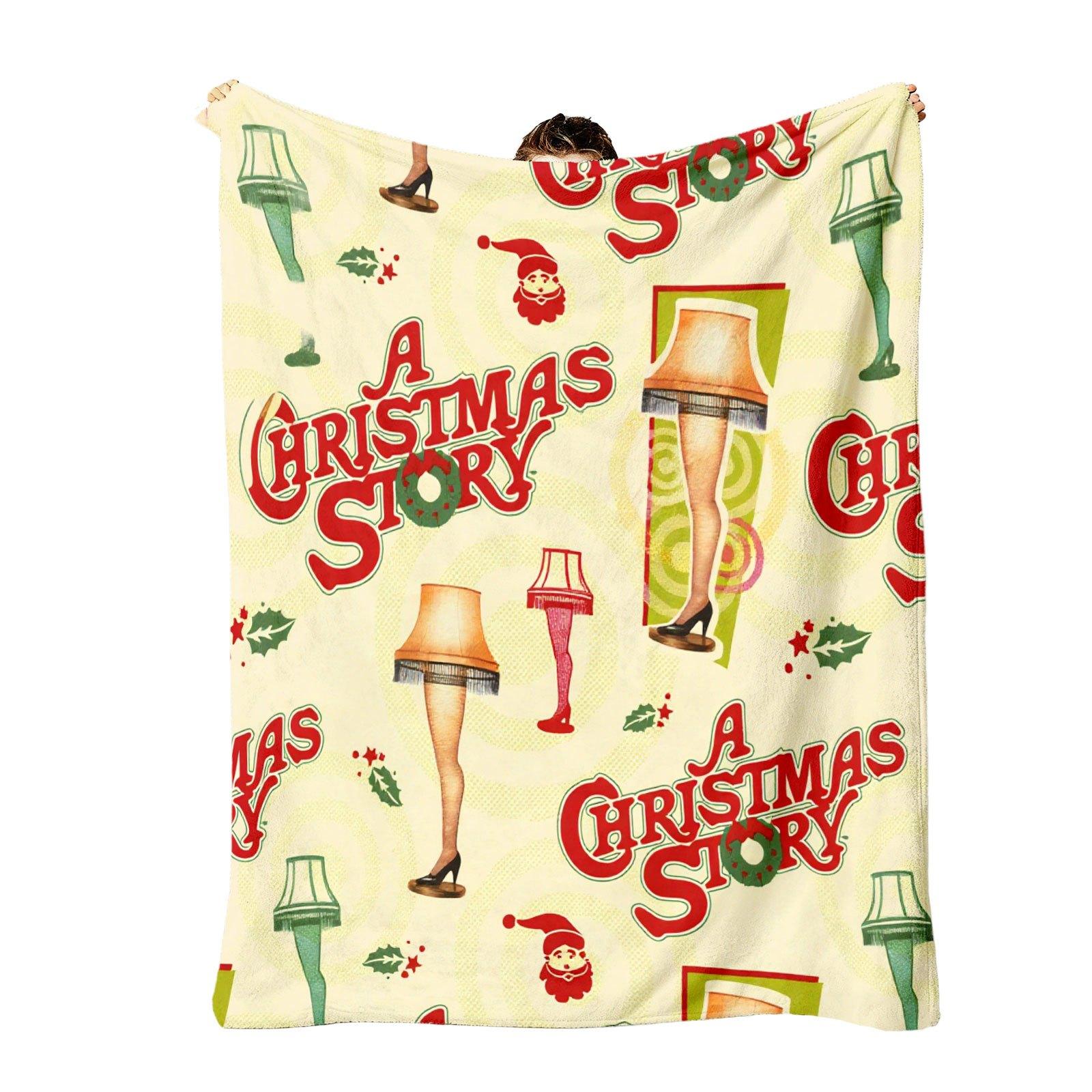A Christmas Story Leg Lamp Flannel printed blanket suitable for all seasons suitable for living room office sofa and travel 75x90cm