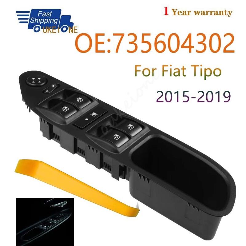 

735604302 For Fiat Tipo 2015 2016 2017 2018 Master Driver Side Electric Power Window Switch Lifter Control Regulator Button