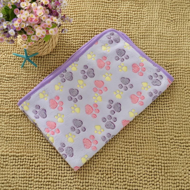 Pet Soft Sleep Mat Pet Blanket Double-Sided Fleece Cover Blanket Four Seasons General Purpose Blanket Pet Nest Mat Pet Supplies