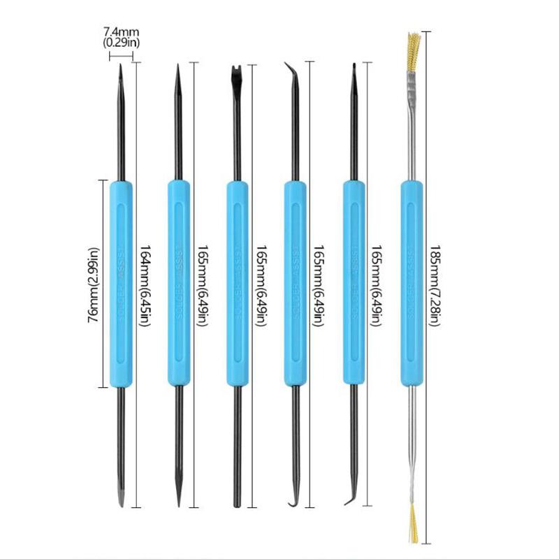 

6PCS PCB Cleaning Repair Tool Set Desoldering Aid Tools for Circuit Boards