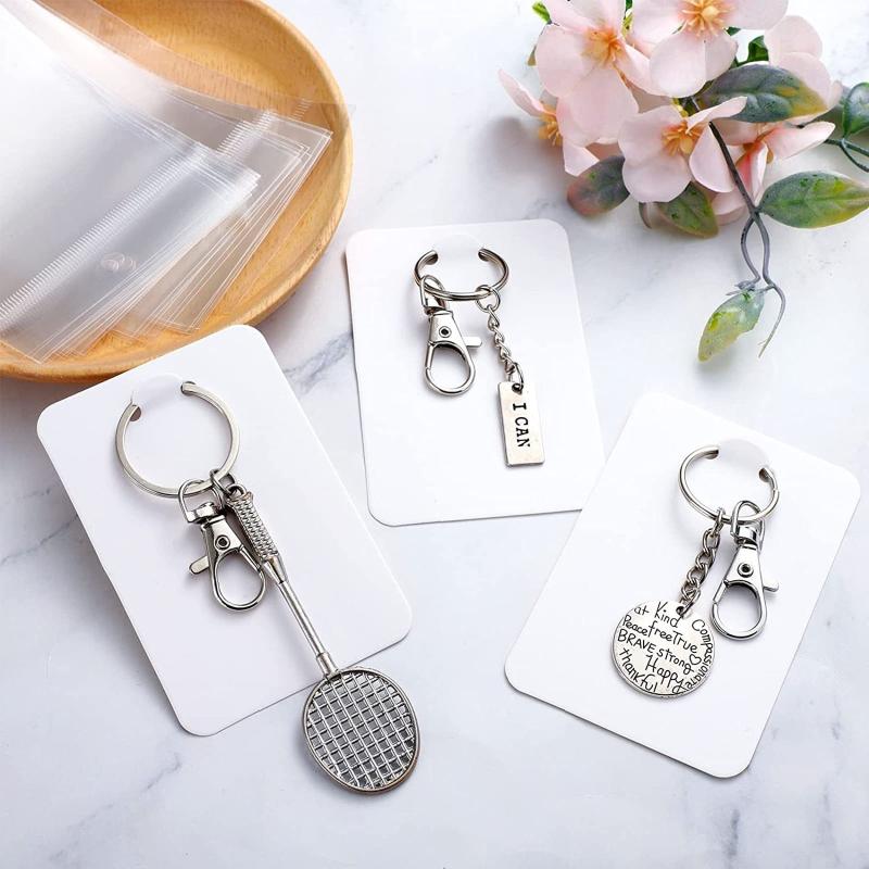 100 Set Earring Cards Earring Display Cards for Stud Earring Dangle Earring Holder for Selling White Black Khaki Card