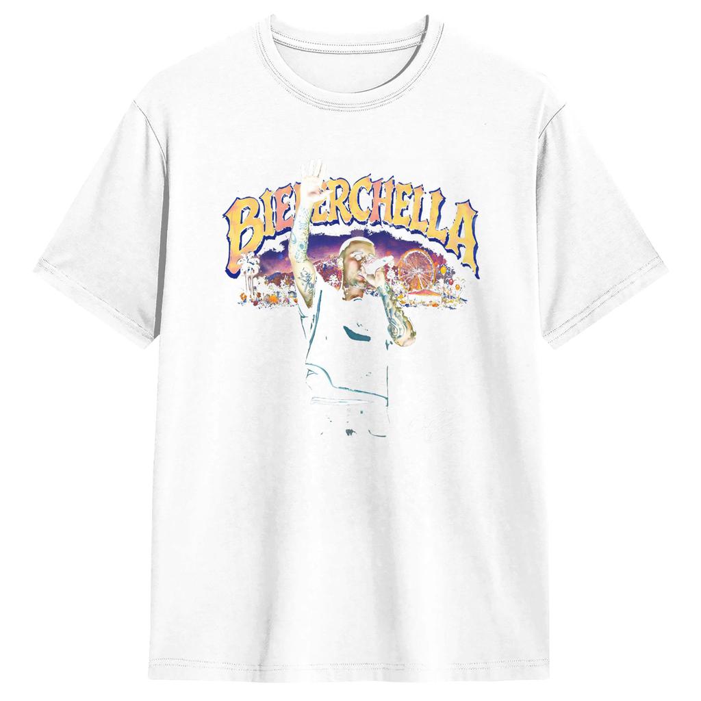 Unisex Womens T Shirt JJustins BBiebers Bieberchella Poster TShirts Fashion Summer Tee Shirt Casual Cotton Clothes Plus Size