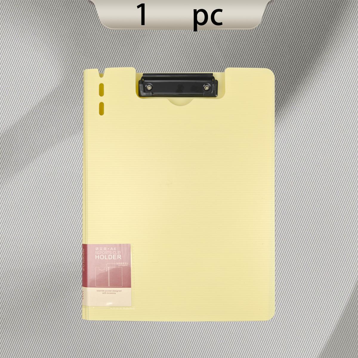 

Двойной металлический зажим формата А4, складывающийся на 360 градусов, папка-регистратор, планшет для записей, для офиса, медицинской области, школы, собеседования на работу жёлтый