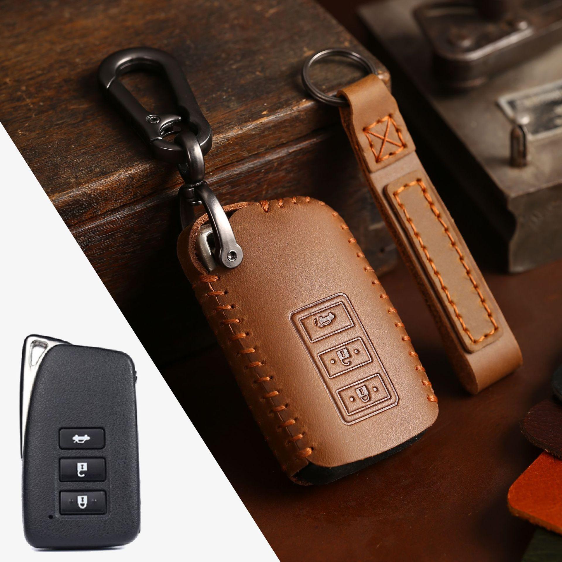 

Crazy Horse Leather Key Bag for Lexus Key Case ES300hRX360NX Car Key Case