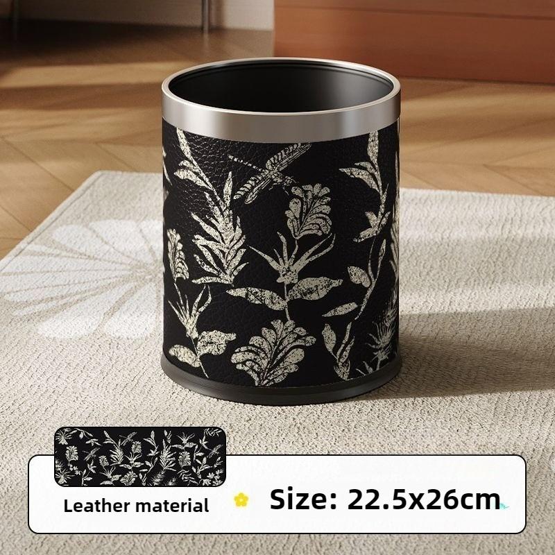 Stainless Steel Waste Bins Luxury Living Room Trash Cans Kitchen Foot Pedal Garbage Bin Bathroom Modern Litter Can with Lid