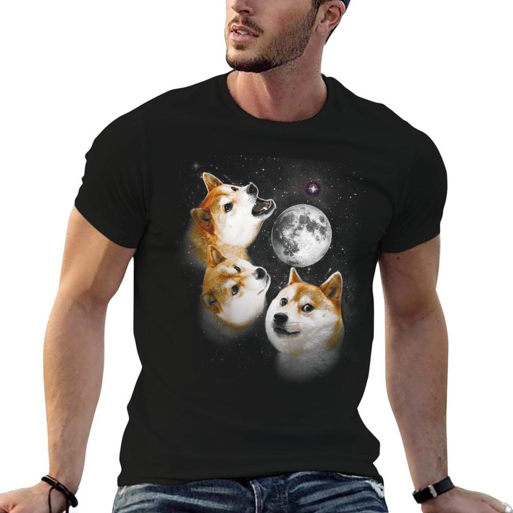 Three Doge Moon T-Shirt Large Size Tee