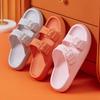 Double Buckle 4cm Thickness Ultra Cushioning Sandals Slippers Soft Slide Sandals Men Non-Slip Shower Shoes Bath Slippers Summer Beach Slides