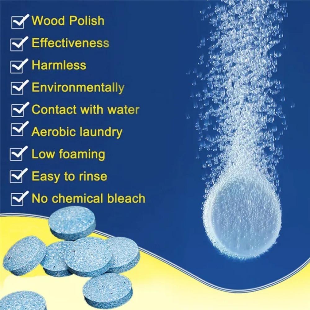 50Pc Auto Windshield Washer Solid Car Cleaning Effervescent Tablets Washer Concentrate Tablets for Kitchen Window Glass Cleaning