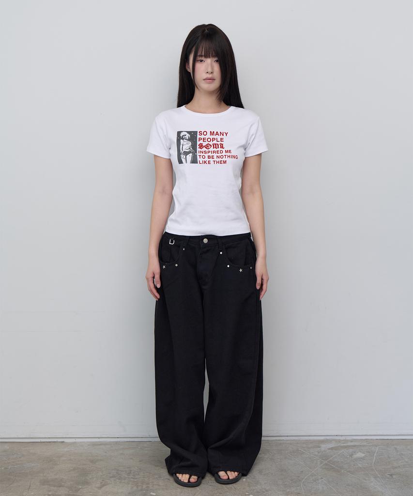 5OML People Slim Short Sleeve White
