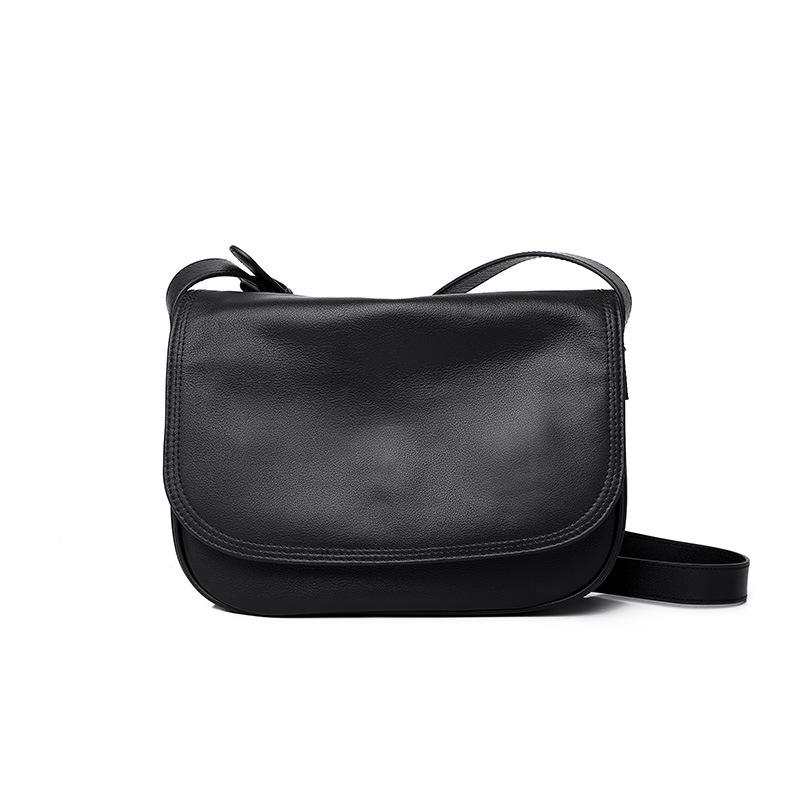 

Винтажный стиль Натуральная кожа Женские сумки Дизайнерский бренд Crossbody Плечевая сумка Дамы Повседневная сумка-тоут чёрный