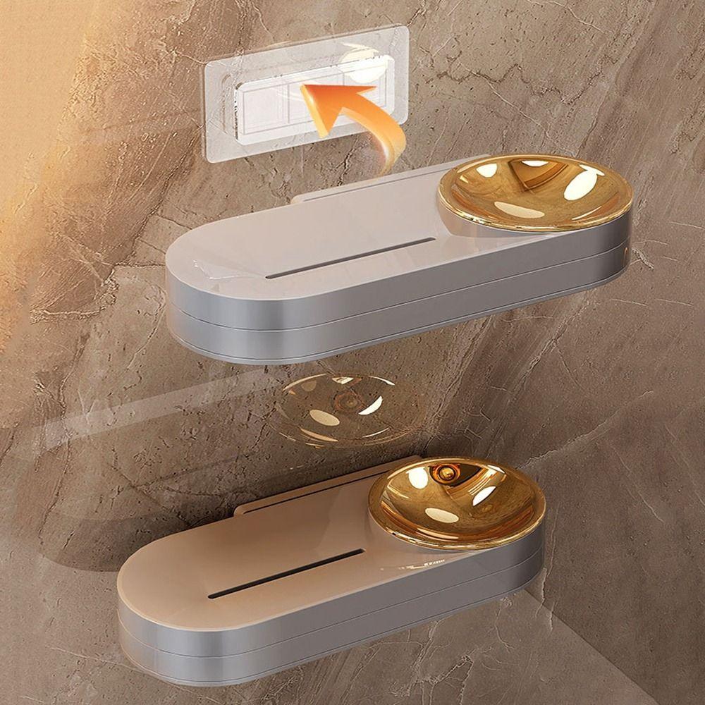 Wall-Mounted Rotating Soap Box Space Saving Cell Phone Holder Jewelry Storage Rack  Jewelry