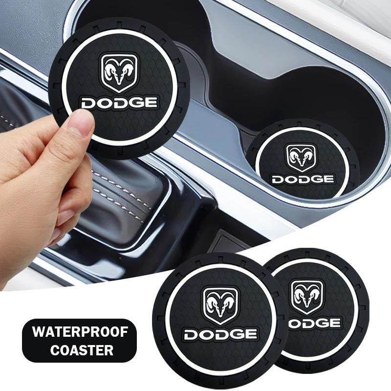 Silica Gel Car Coaster Water Cup Anti-slip Pad for Dodge Journey Ram 1500 Durango Challeager NITRO SRT Charger Avengr