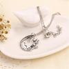 2 pcs/pair romantic fashion black camel Pendants Necklaces with elk deer necklace Exaggeration Lover Necklace Jewelry? (Color: Black)
