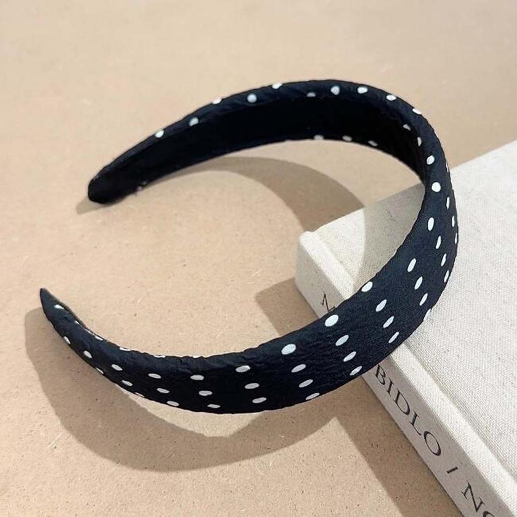 PROLY New Fashion Headband For Women Classic Dot Point Hairband Black White Headwear Summer Cool Hair Accessories Girls