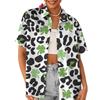 Love printed short-sleeved shirt women's summer loose casual lapel shirt retro niche top