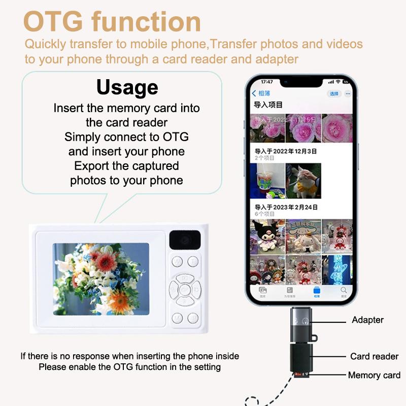 4K Ccd Digital Camera 50Mp Travel Selfie Camara Autofocus 8X Zoom Entry-Level Kids Camara Retro Vlogging Portable Card Camera