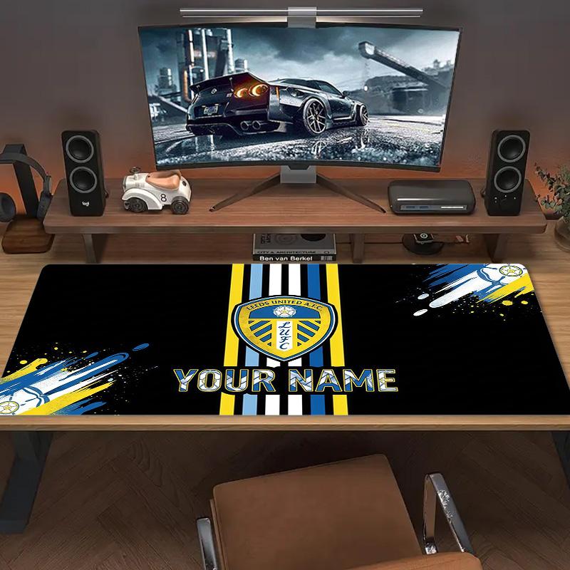Leeds United FC Print Cushion Non-slip Laptop Tablet Big Mousepad XXL Mat Mini PC Playmat With Lock edge