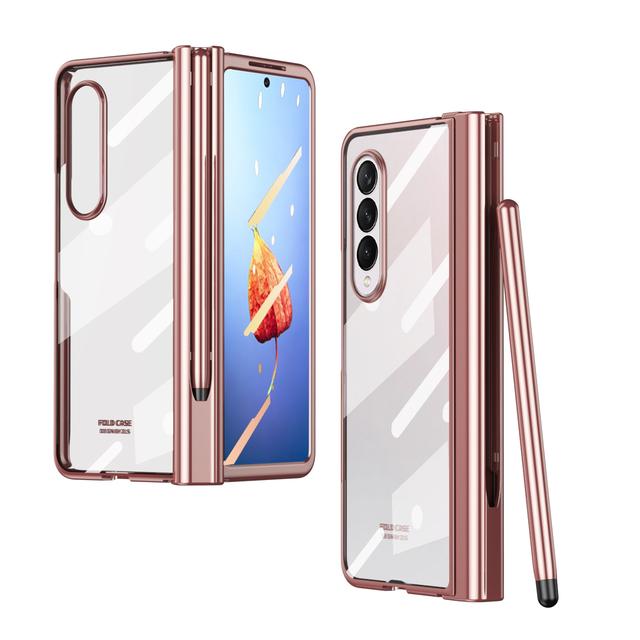 

Ударопрочный чехол из закаленного стекла с пленкой для Samsung Galaxy Z Fold4 5g Fold 4 Fold3 Fold2 Fold 3 2 с S Pen Прозрачные чехлы for Galaxy Z Fold 2 розового золота