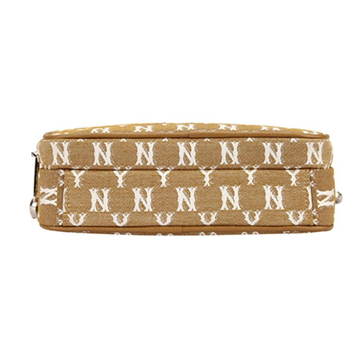 New MLB Monogram Collection Fabric Camera Bags Shoulder Bag Crossbody Bag Mini Unisex Khaki 32BGDM111-50B