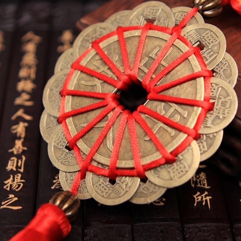 Thai Amulet Feng Shui Mystic Knot Ancient Coins Buddhist Retro Vintage Protect Charm Talisman Powerful Wealth Success Health Luck Jewelry
