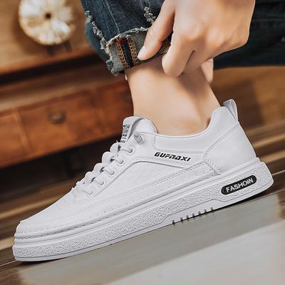 Fashion Men's Casual Shoes Spring Autumn Depressurized Breathable Lacefree Leather Shoes Super Soft and Wear-resistant Men's Board Shoes