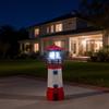 Lighthouse Solar LED Light Garden Fence Yard Outdoor Adornment Beacon Rotating Lamp Decoration Landscape Courtyard Lights