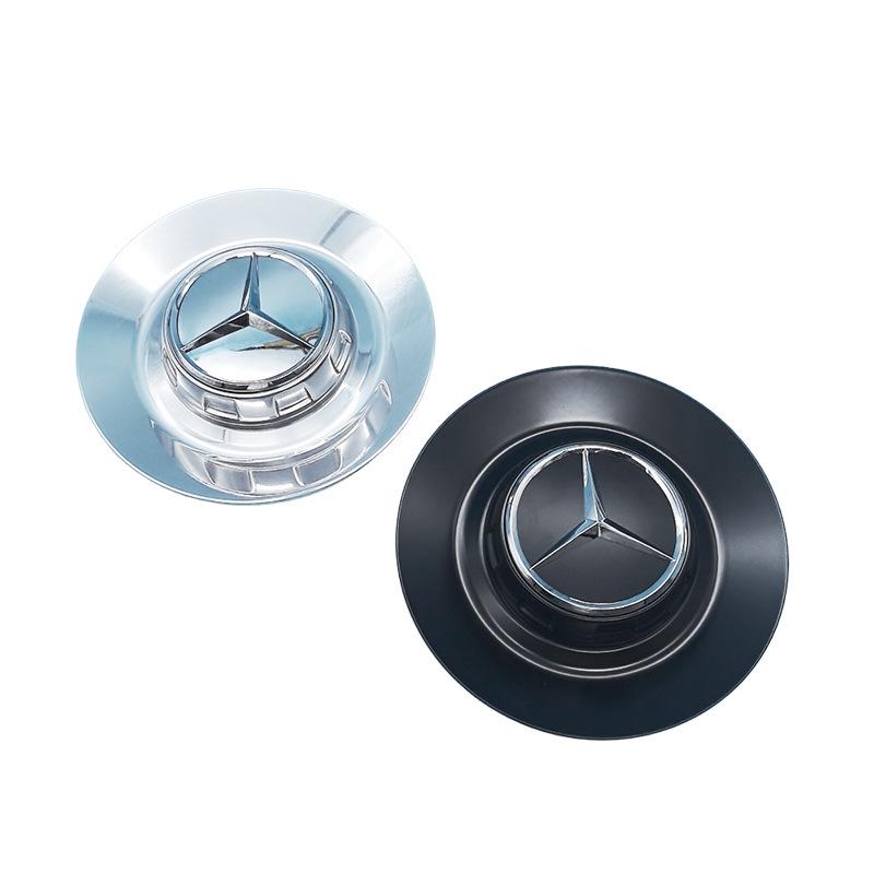 Mercedes C63 Schwarze Radnabenkappen – S600 Große galvanisierte Emblemkappen