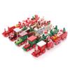 Christmas Train Toy Colorful Safe Odorless Smoother Decorative Christmas Train Ornament for Home Table Deer