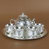 Premium Sterling Silver Tea Set - 6-Piece Handmade Teapot & Kung Fu Teacups Business Gift