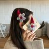 Festive Red Heart Hat Hair Clip for Girls - Cute Holiday Accessory