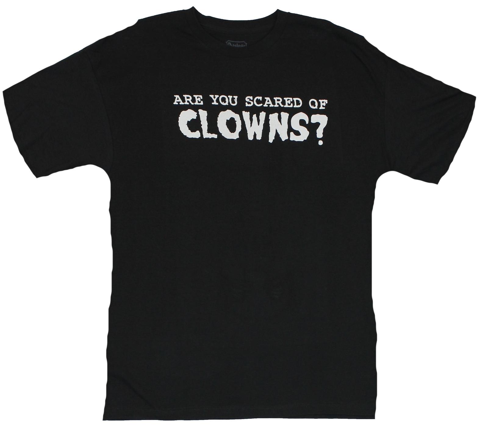 Clowns Flip Up Adult New T-Shirt - Are You Sacred of Clowns? S