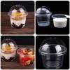 20 Pcs Disposable Dessert Cup Pudding Cups Perfect Yogurt with Lids Creative Small Plastic Cupcake Jelly Mousse