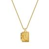 Stainless Steel Photo Frame Necklace Moon Sun Couple Choker Chain Heart Photo Pendant  Jewelry