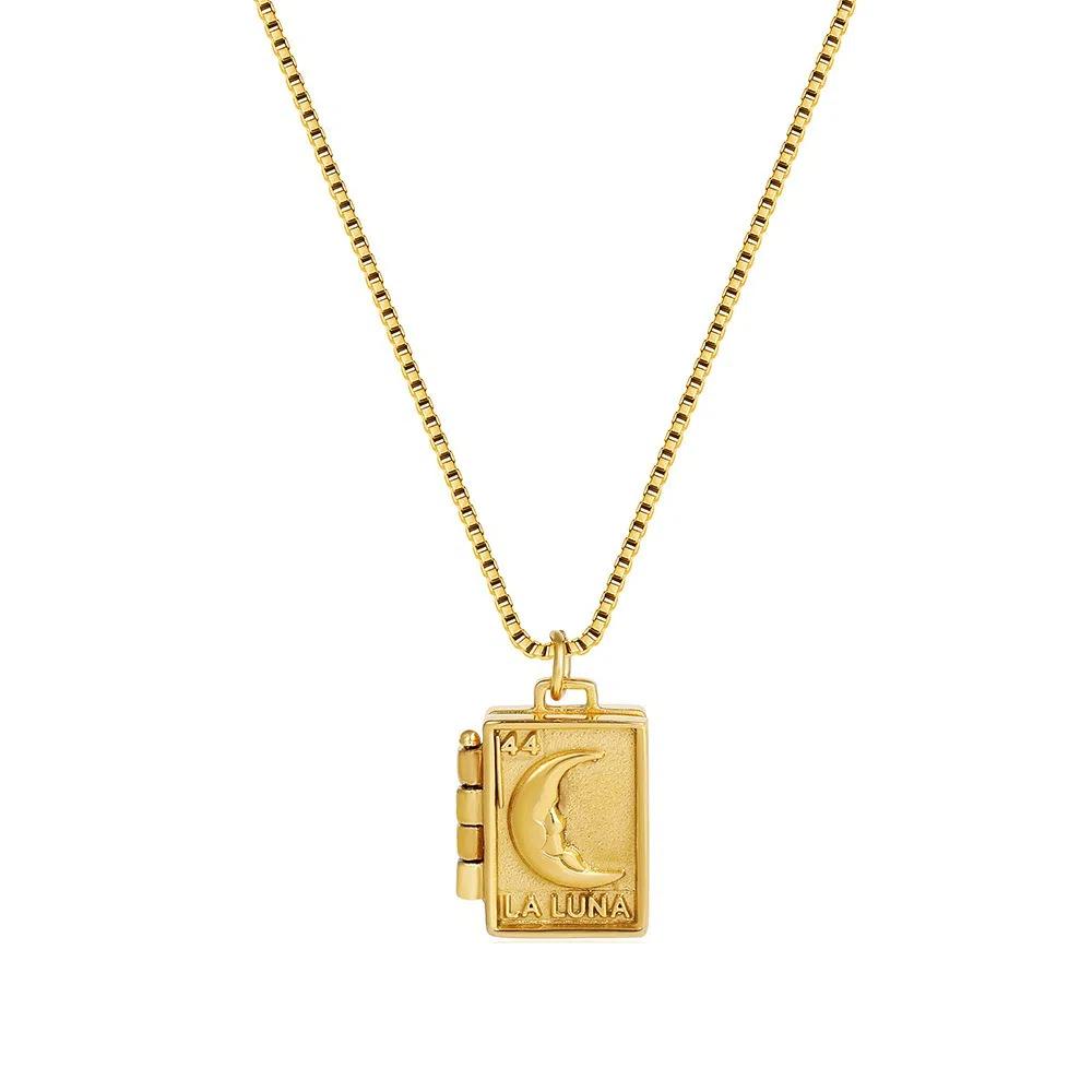 Stainless Steel Photo Frame Necklace Moon Sun Couple Choker Chain Heart Photo Pendant  Jewelry