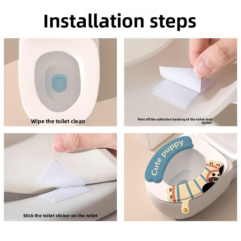 Antibacterial Aromatherapy Toilet Seat Cushion, Waterproof and Stain-resistant, All-season Adhesive, Dirt-resistant Material, Warm Toilet Seat Cushion