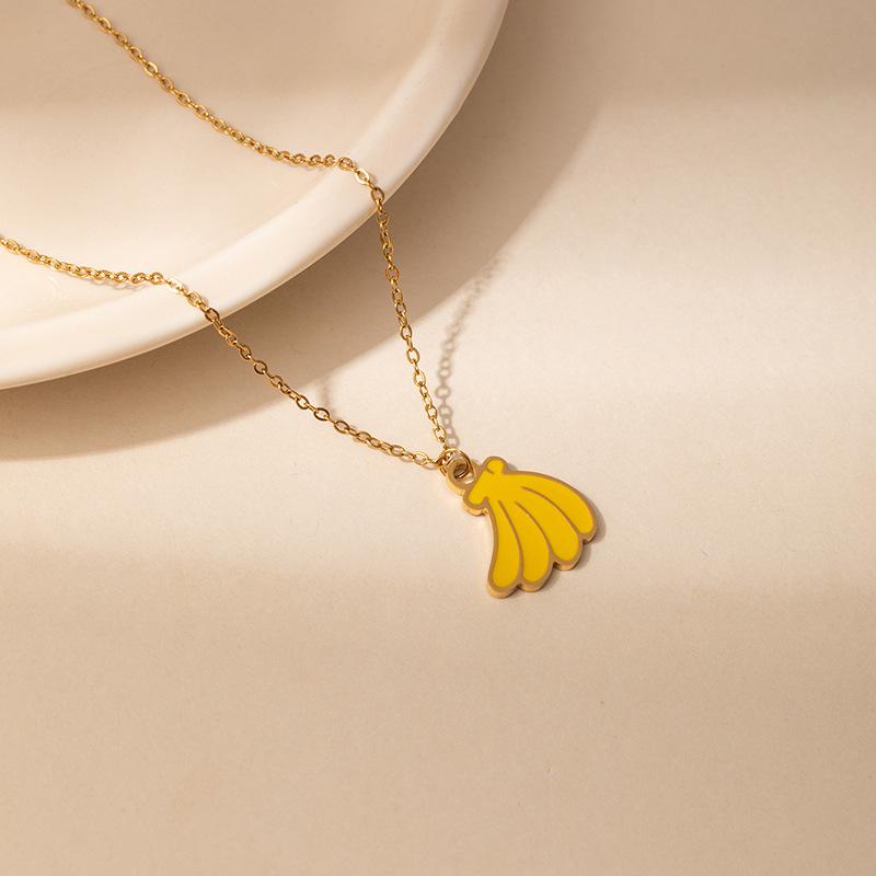 Cross-Border Fruit Necklace: Strawberry & Pineapple Pendant - Simple Women's Clavicle Chain