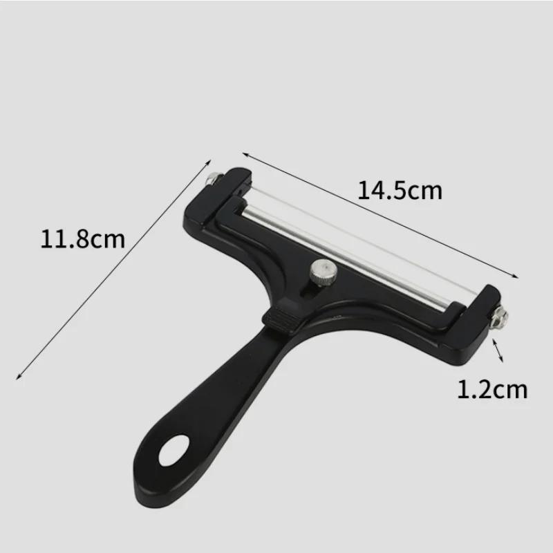 JUSTINLAU Cheese Slicer Butter Scraper with Stainless Steel Adjustable Thickness Wire  Aluminum Alloy Cheese Grater Kitchen Tool