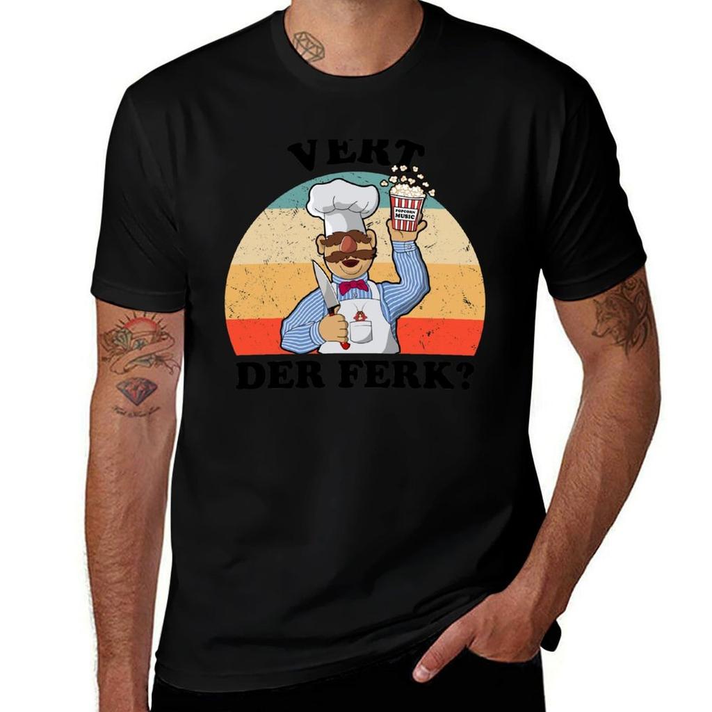 Vert Der Ferk Swedish Chef Vintage Retro Tshirt Basic Lightweight Short Sleeve Tee