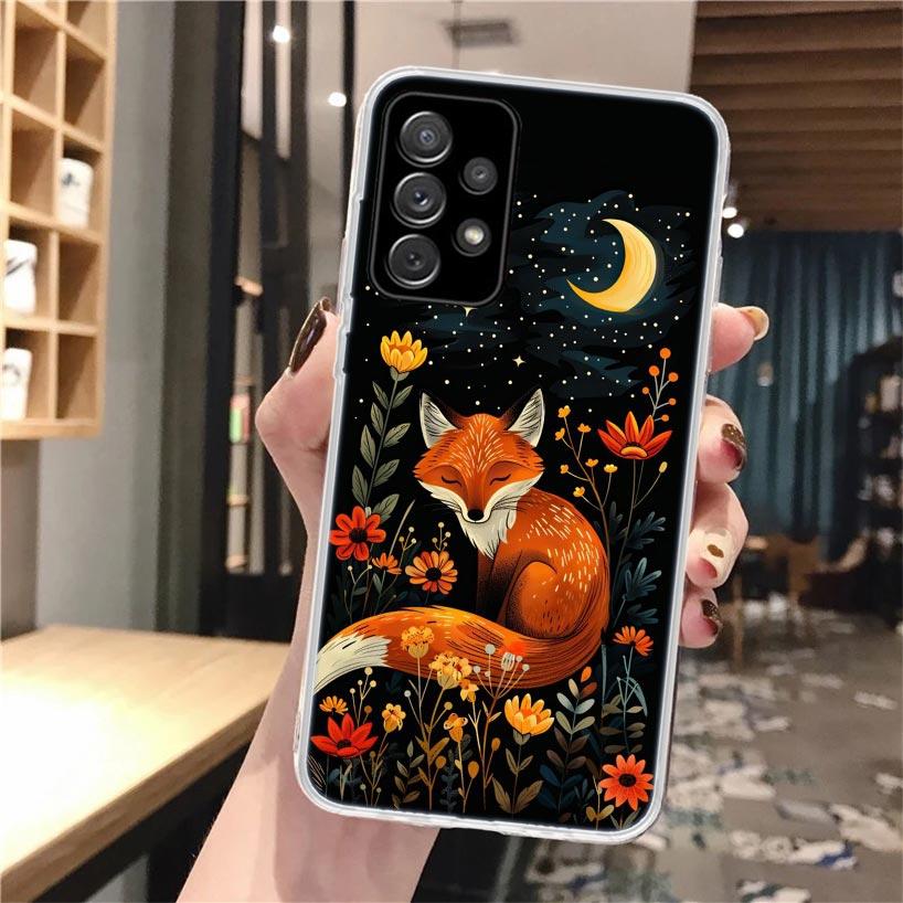 Animal Fox Silicon Phone Case For Samsung Galaxy A52 A51 A50S A42 A32 A22 A12 A02S A30S A20S A10S A41 A31 A21S A40 A30 A70