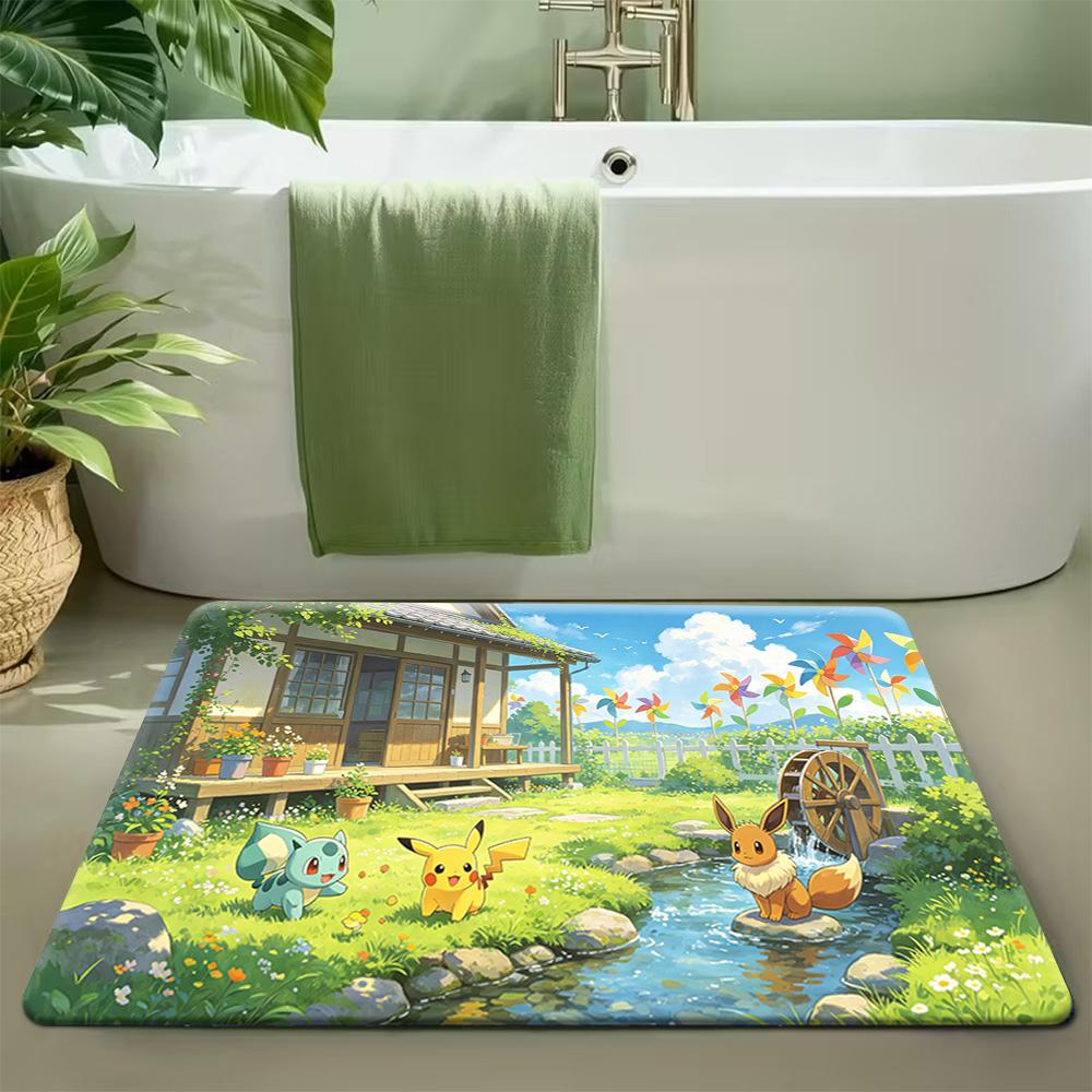 Magical Shiny Gardevoir Flower Fantasy Print Soft Non-Slip Absorbent Indoor Home Bathroom Entryway Doormat Floor Rug 40cm x 60cm