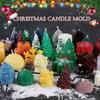 Stampo in silicone natalizio Babbo Natale albero di Natale cedro pigna stampo in silicone stampo per candela aromatica fai da te