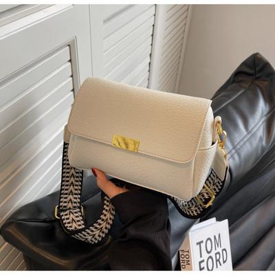 Popular Small Bag Women's New Simple and Versatile Broadband Shoulder Messenger Bag Texture Small Square Bag