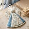 Religious Keepsake Gift Prayer Quilt Angel Ornament, Filled Love Faith Christmas Decoration, Handmade Look Quilted for Xmas Tree, Door Mantel